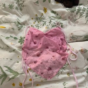 Romwe backless pink top size XS